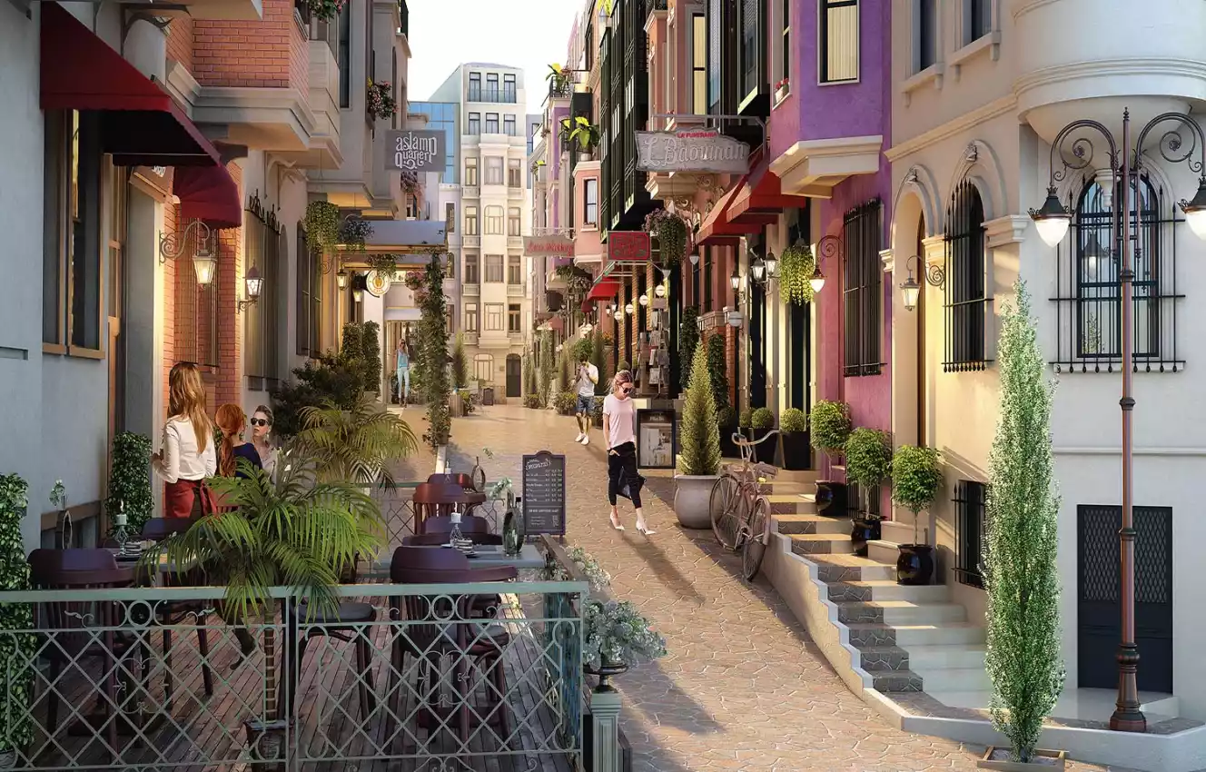 housebind Проект с вариантами жилья и офисов в Таксиме /Стамбул